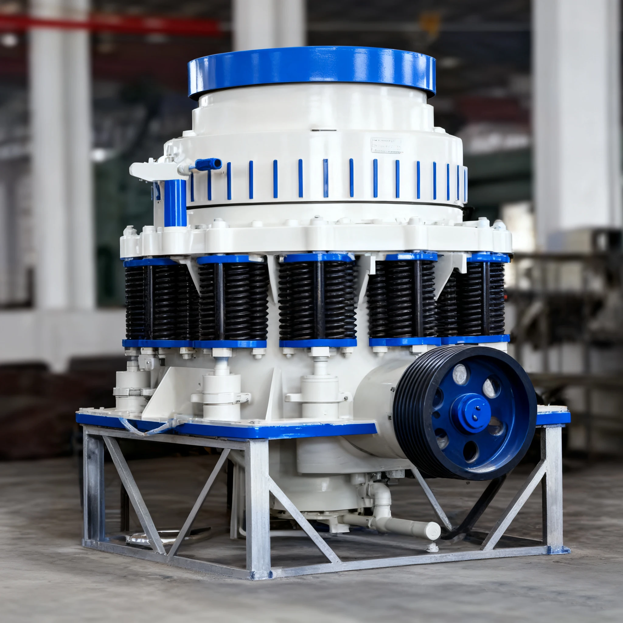 PYB900/PYB1200/PYB1750 Spring Cone Crusher Manufacturer Bearing AC Motor 18-Month Warranty Easy Operate 15-50t/h Capacity 135mm