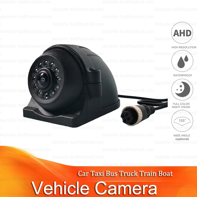 

Vehicle Side View Waterproof Monitoring AHD 1080p Night Vision Surveillance Camera Support 155 Degree