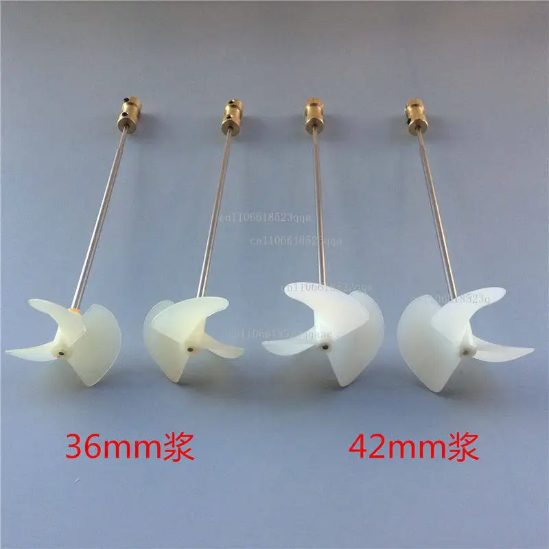 DIY remote control propeller set 36 42mm front and back full immersion propeller, three-leaf propeller 2mm shaft set