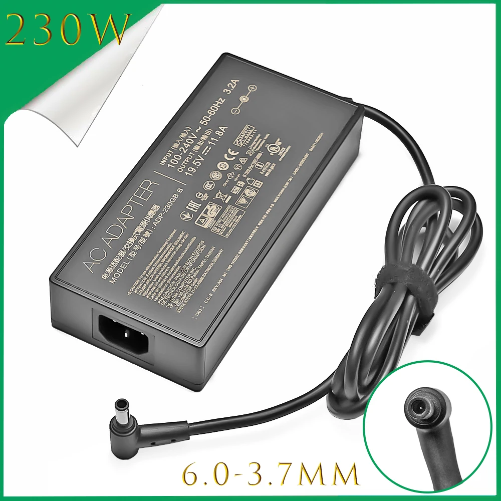 Laptop Adapter 19.5V 11.8A 230W 6.0*3.7mm ADP-230GB B AC Power Charger For ASUS ROG Strix G531GV-DB76