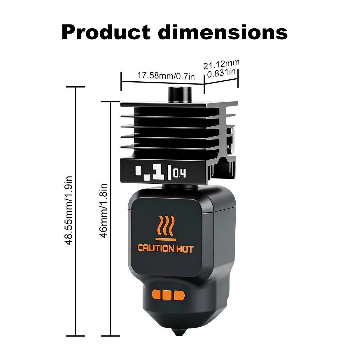 New High Quality P2S H2D H2S Hotend Kit with 0.2/0.4/0.6/0.8mm Hardened Steel Nozzle Replace Hotend Kit For Bambu Lab H2S H2D.
