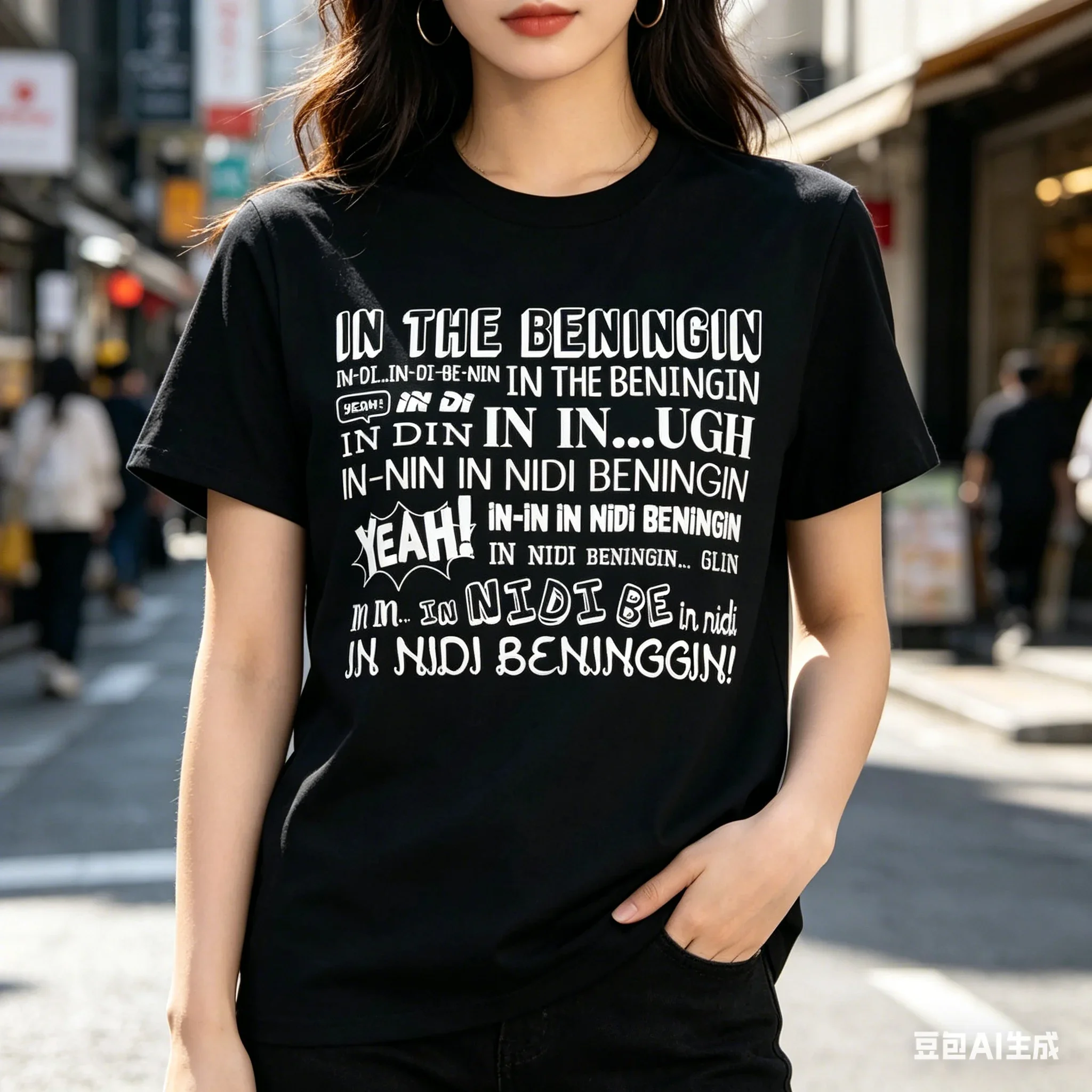 Funny Humor Retro T-shirts in The Beginning Spoof Internet Women's Fashion Casual Tshirt Female T-Shirt