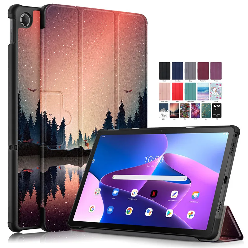 For Lenovo Tab M10 Plus 3rd Gen Case 10.61 inch TB128FU TB125FU Flip Stand Magnetic Cover for Lenovo Xiaoxin Pad 2022 Funda Case