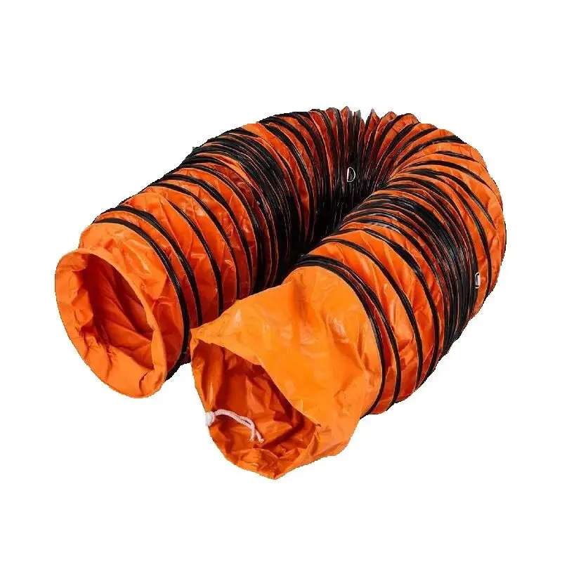 SucceBuy Tubo flessibile per canalizzazione in PVC Tubo flessibile per condotto 5M-9,8M per tubo di scarico di ventilazione in magazzino e miniera di tunnel nel seminterrato di fabbrica