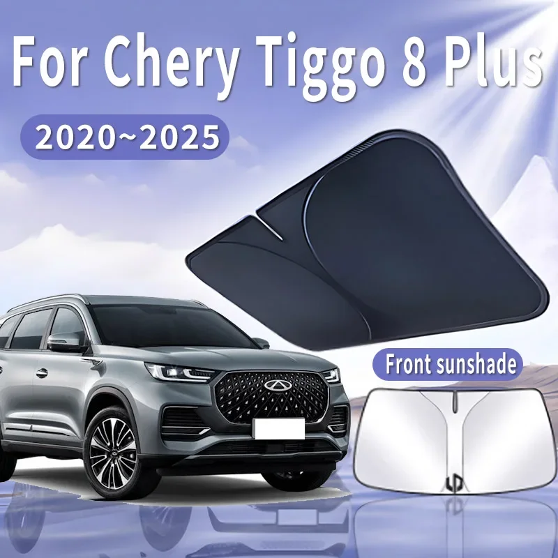 

Foldable Car Sun Visor For Chery Tiggo 8 Plus 2020~2025 2023 Front Windshield Sunshade Heat Insulation Summer Auto Accessories