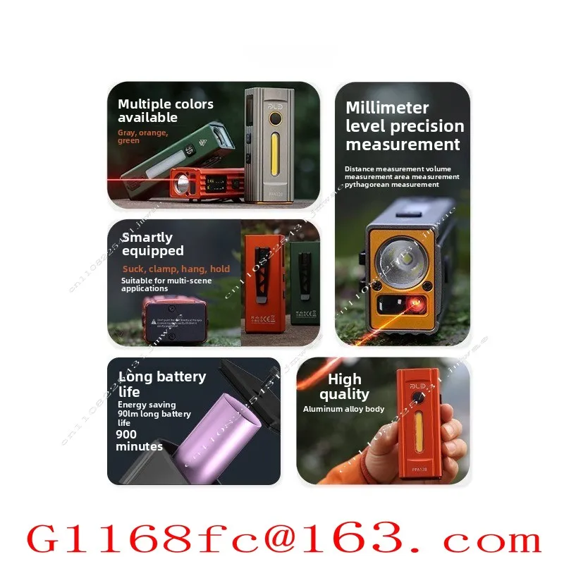 Ranging Strong Light EDC Flashlight USB Charging Magnetic Attraction Colorful Outdoor