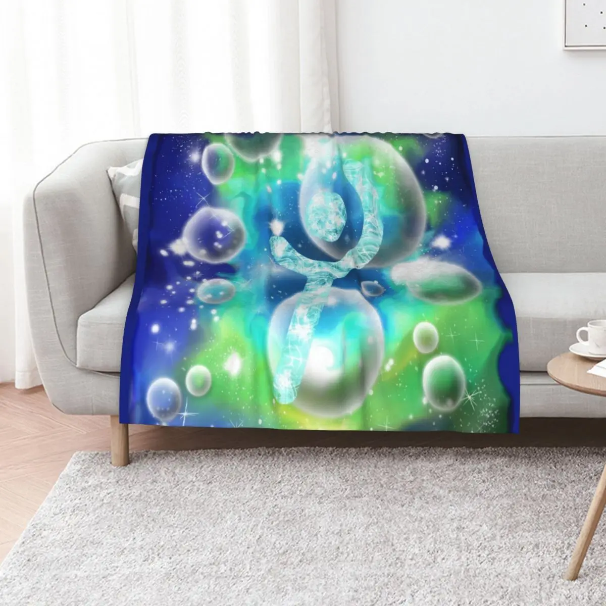 

White Mage Galaxy Throw Blanket Summer Soft Plush Plaid warm winter Loose Blankets