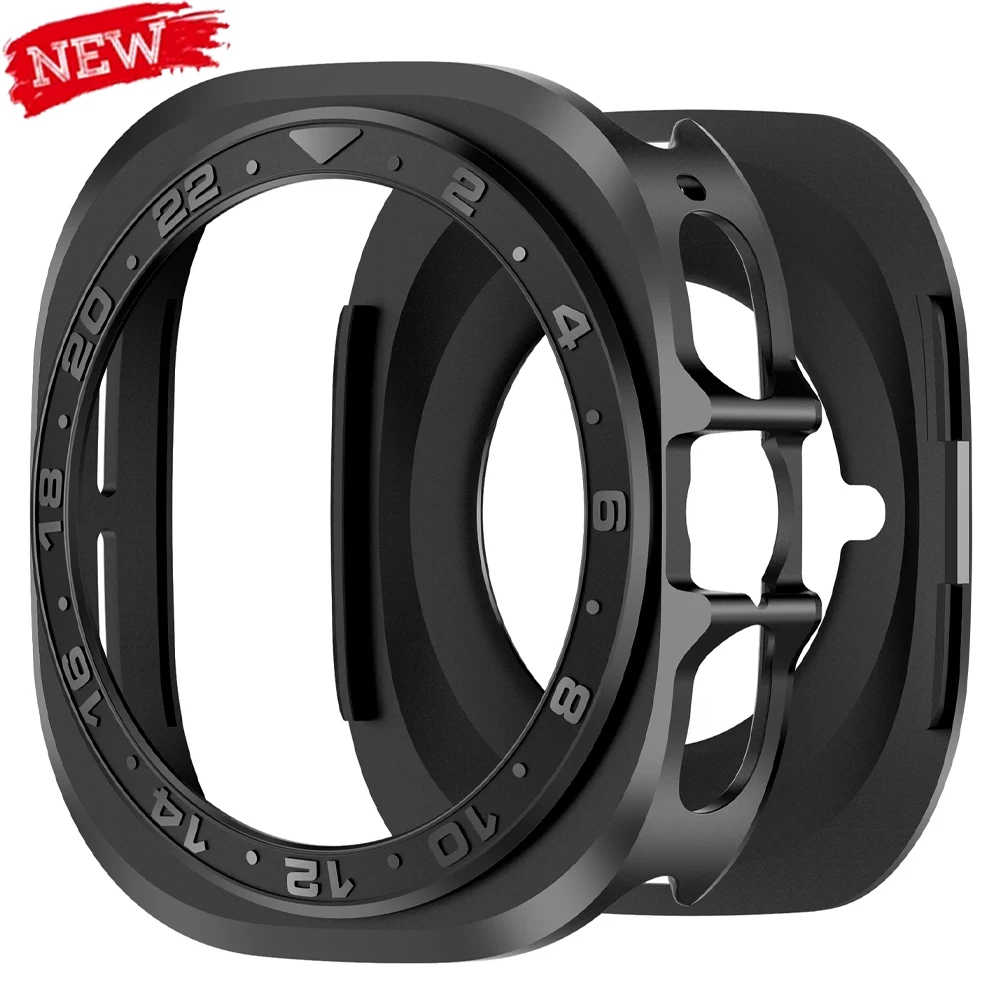 Sturzsichere Metallhülle für Samsung Galaxy Watch Ultra 47mm 2025 Legierungs-Schutzrahmen für Galaxy Watch Ultra 47mm Hartschale