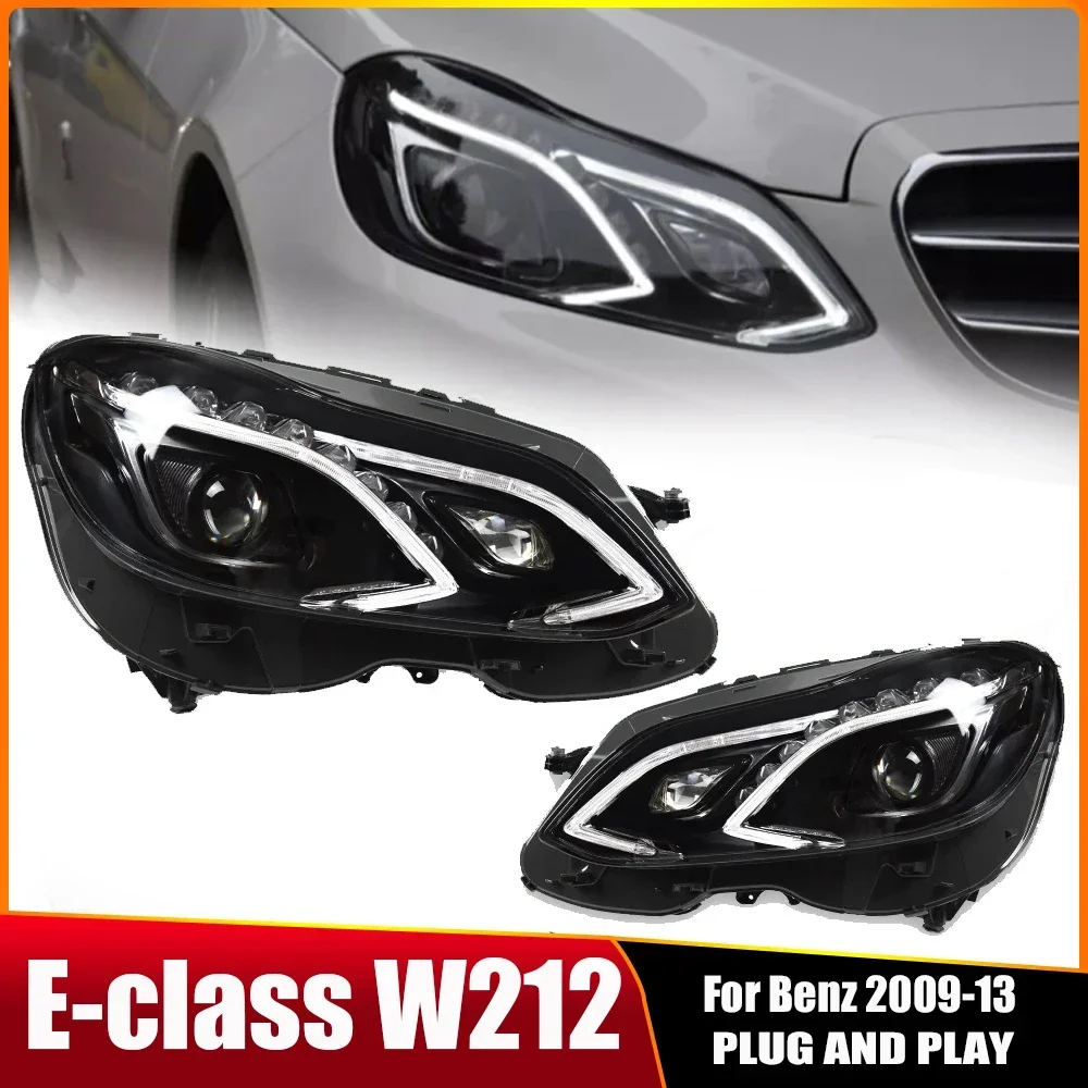 

Автомобильные фары для Benz W212 E200 E260 E300 Full LED DRL 2009-2013, автоматическая фара в сборе, стартовая фара, передний инструмент, аксессуары