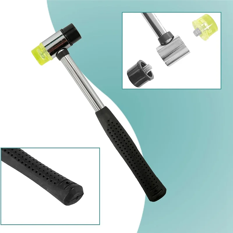 

Durable Ring Sizer Measuring Tool Ring Mandrel Steel Ring Measurer And Ring Sizer Rubber Jeweler's Mallet Hammer, Finger Stick