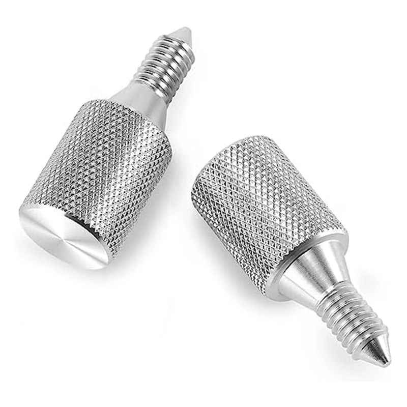 Viti a testa zigrinata per accessori da 2 pezzi per miscelatori con testa inclinabile e ciotola di sollevamento, sostituzione accessorio per vite con manopola del mozzo lungo argento