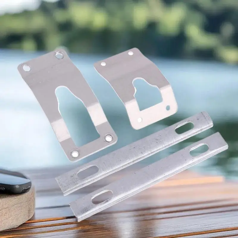 دراجة نارية العلوي قاعدة لوحة الإفراج السريع جبل فتحة الذيل الجانب مربع الخلفي جذع حقيبة أمتعة أجزاء التثبيت العالمي #4