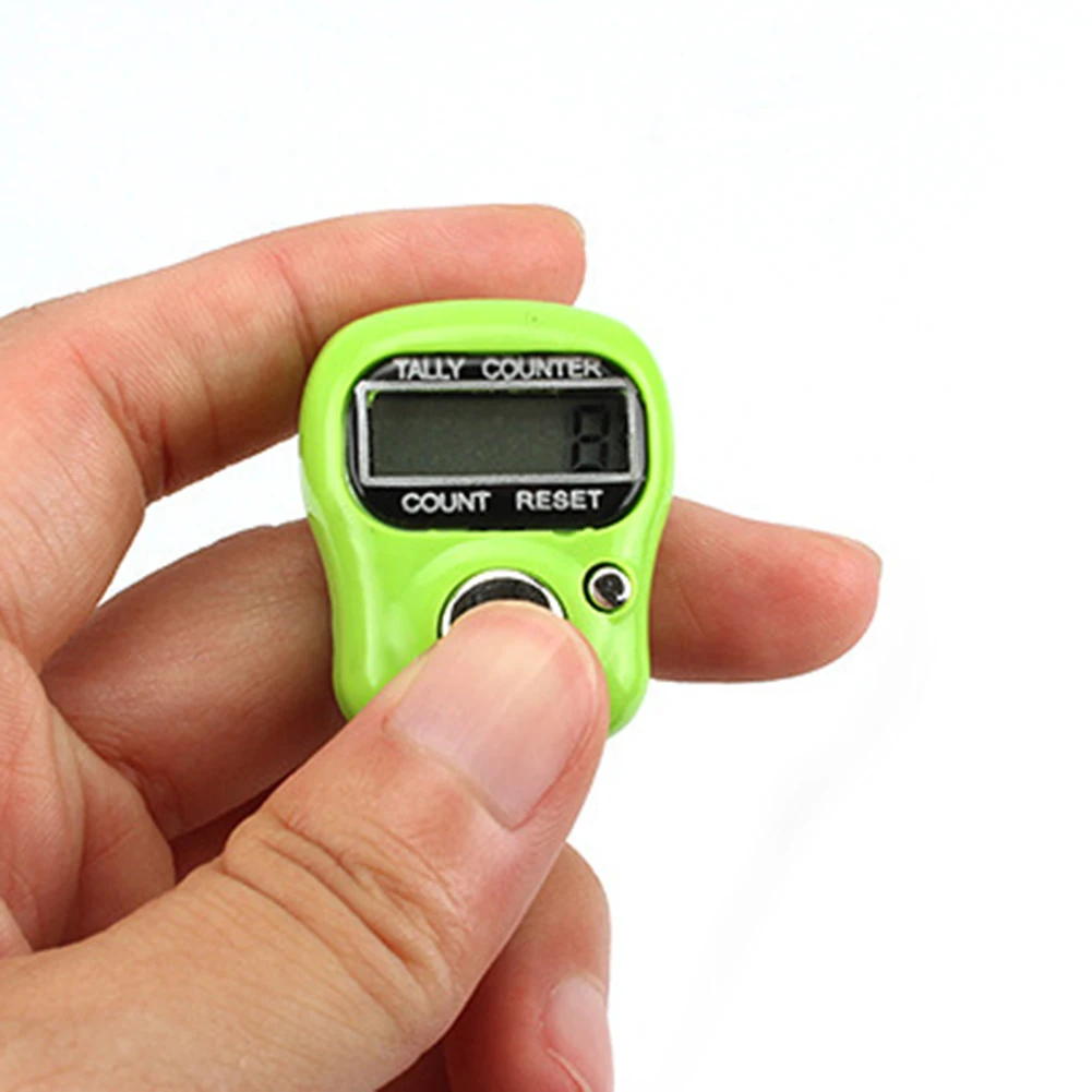 Islamic Tasbih Bead Finger Counter with Compass 5 Digital LED Electronic Handheld Tally Clicker for Prayer