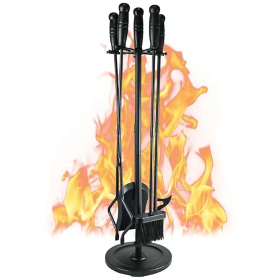 

Tomersun Fireplace Tools 5 Pcs 31.5In Fireplace Tool Set Indoor Fireside Accessories Large Fire Place Tools Set Outdoor Firepla