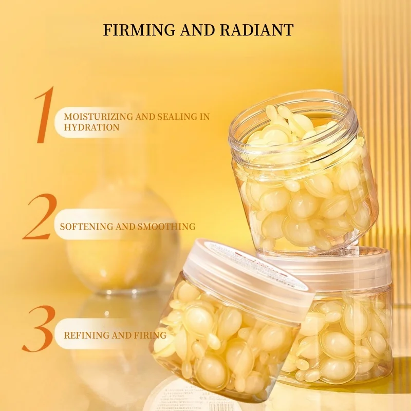 50 Capsules of L-Vc Firming Anti-Wrinkle Serum—Suitable for All Light Brown Skin Tones, Brightens Light Brown Skin Tones, Deeply Moisturizes. Makes Light Brown Skin Look Younger, Skin Care Essence Capsules, Portable Facial and Neck Travel Gel, Youthful Complexion.