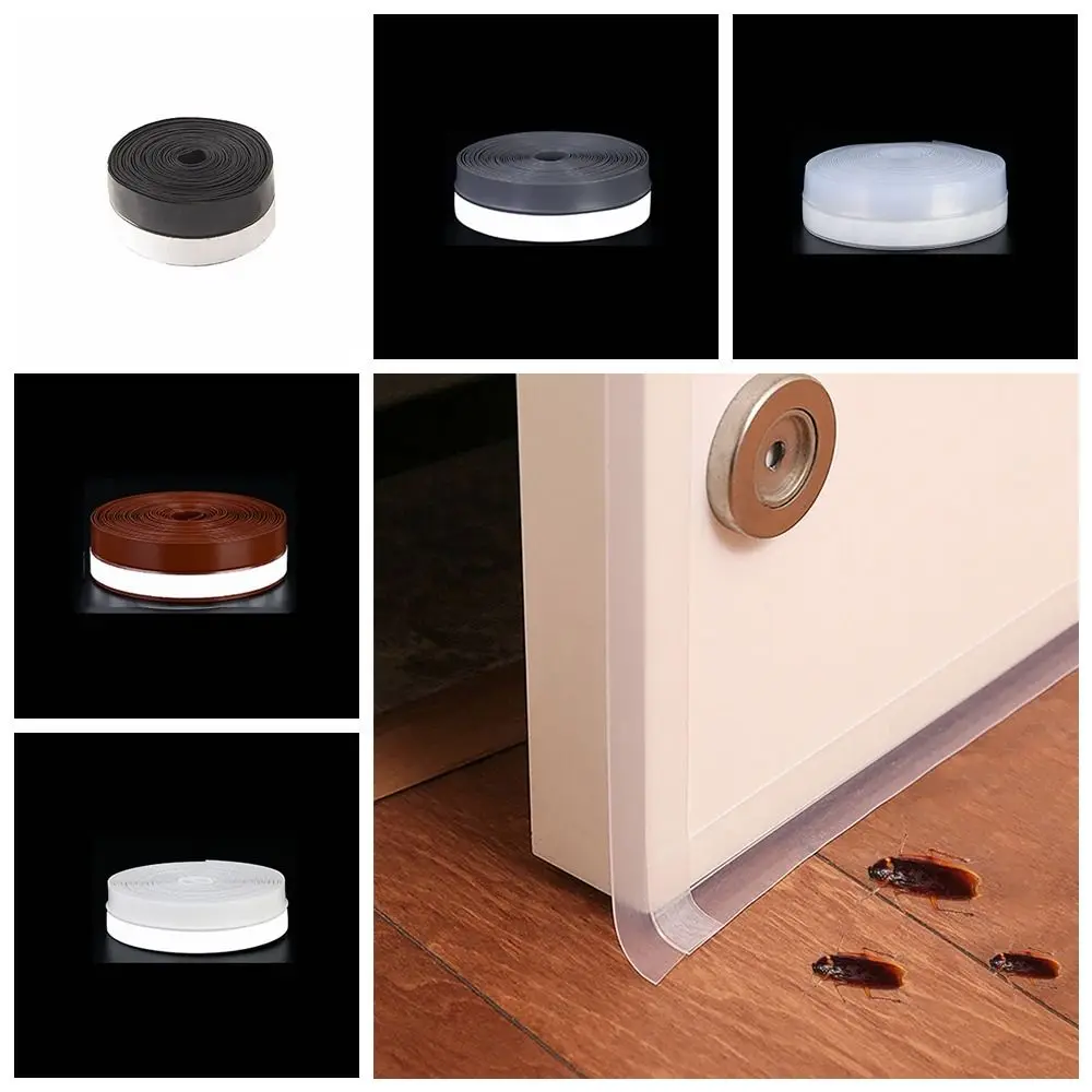 

Non-toxic Self-adhesive Door Window Seal Rubber Warm Insect Proof Door Bottom Seal Strip 1M Windproof Silicone Sealing Tape Home