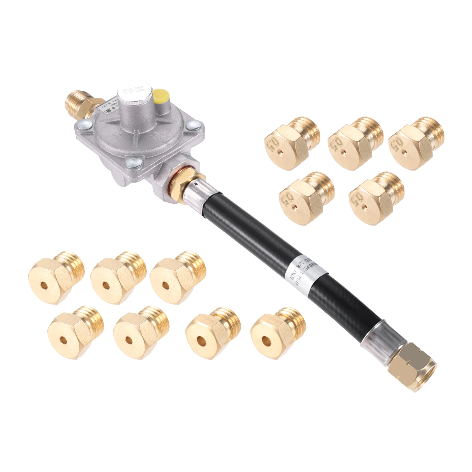 

Natural Gas/Propane Grill Conversion Kit Natural Gas Pressure Regulator with Orifice Nozzle Fit for Weber Genesis or Genesis II