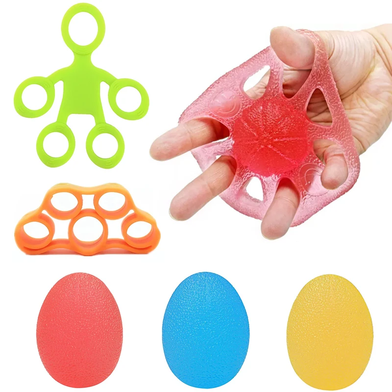 Ejercitador de silicona Para dedos, juguetes de fuerza de agarre Para ansiedad, autismo, terapia ocupacional, Pelota antiestrés Para Manos