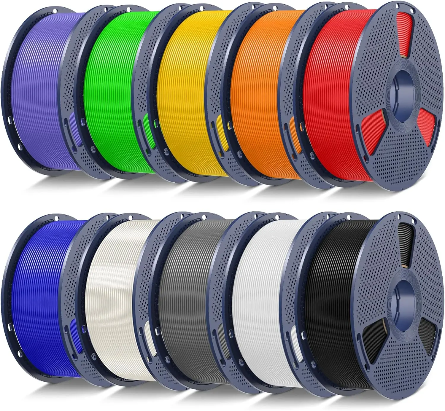 

10kg PLA 3D Printer Filament Bundle, Neatly Wound 1.75mm ±0.02mm, 10 Colors, 1kg per Spool