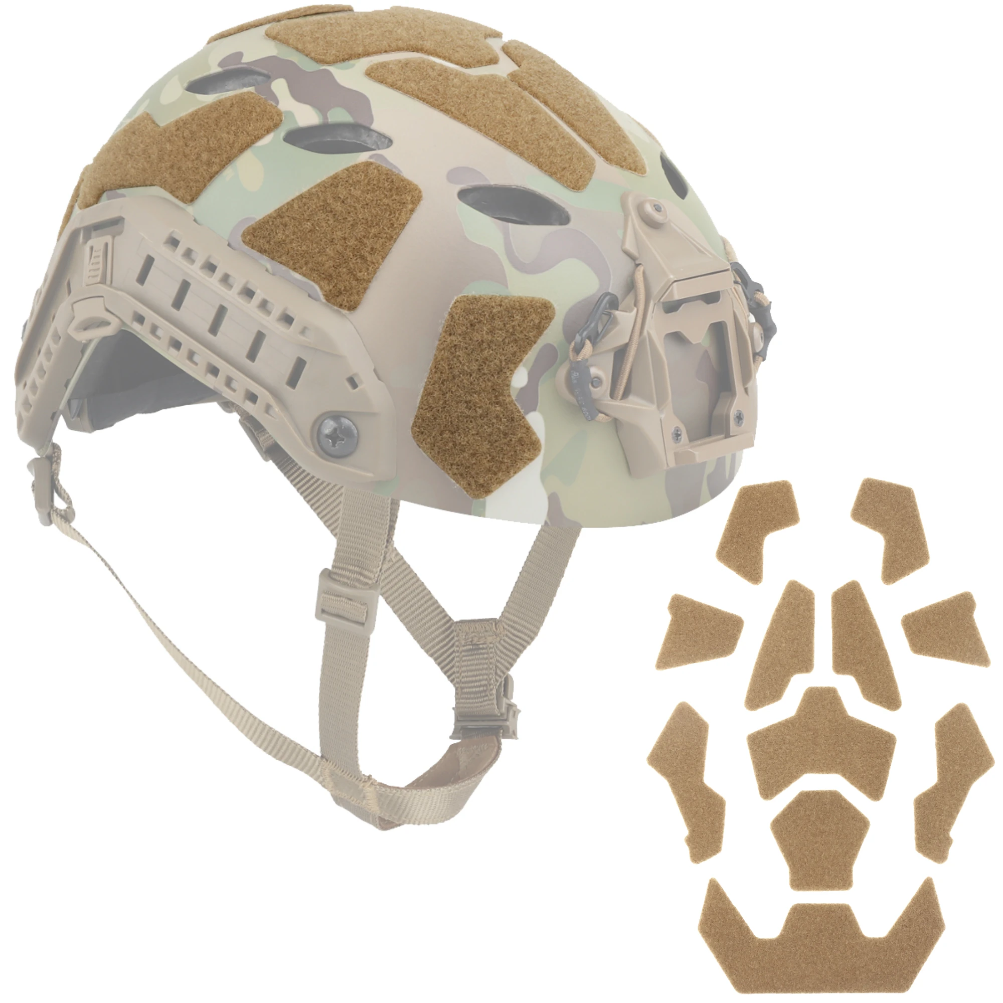 Wosport FAST Helmet Velcro Adhesive Backed Hook and Loop Patch Set for Helmet Replacement and Tactical Airsoft Use Accessory