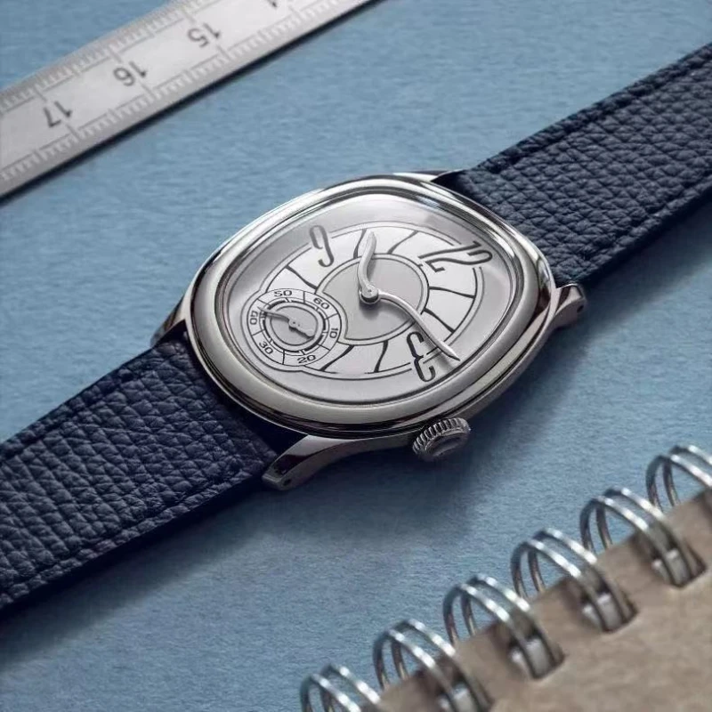 Unisex Fashionable Original Twisted Special-shaped Quartz Watches Men Women Independent Small Dial Women's Men's Belt Wristwatch
