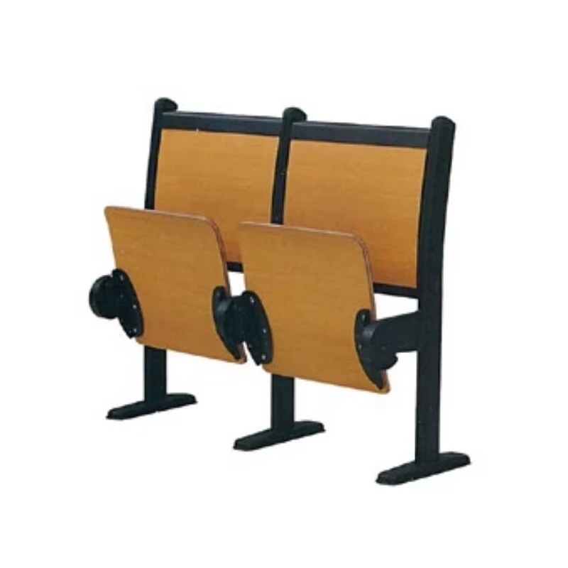 Commercial multi-purpose wooden lecture chair foldable writing board continuous row desks and chairs are suitable for university