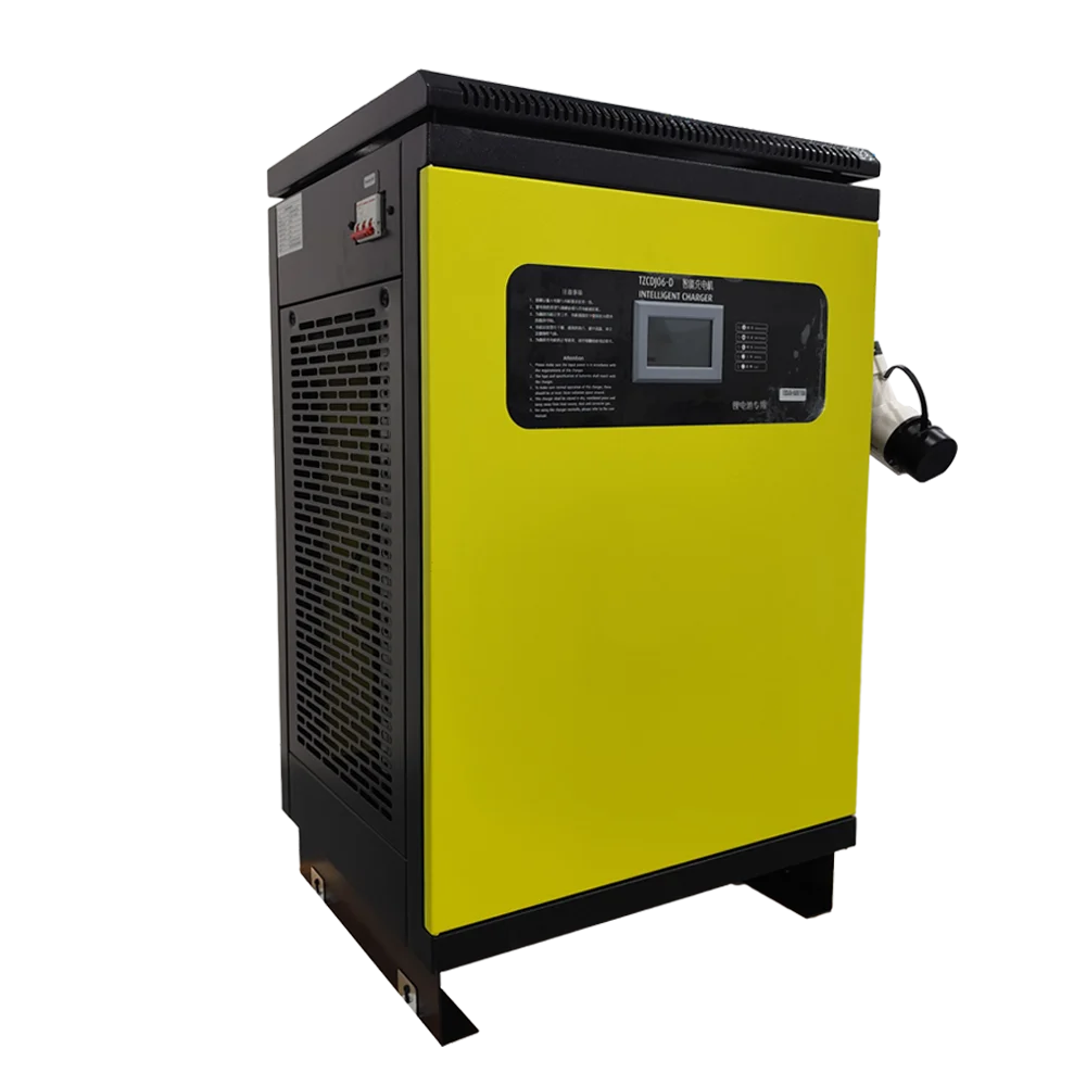 Stacja ładująca AGV TLF MDBOT z możliwością personalizacji, 60V 150A, ładowarka do akumulatorów litowo-jonowych z dotykowym wyświetlaczem dla pojazdów automatycznie sterowanych.