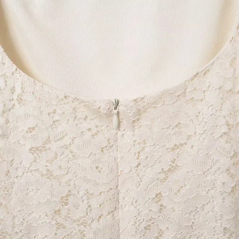 Robe courte en dentelle pour femmes, dos nu, à la mode, découpe, manches longues, col rond, Mini longueur, Slim, nouvelle collection