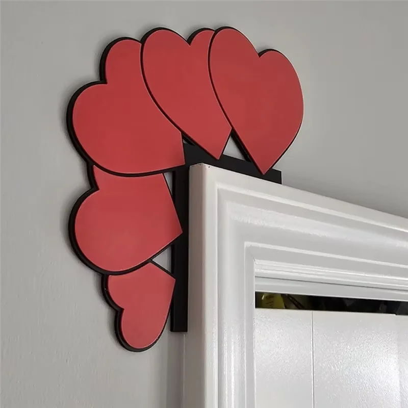 A11E-New عيد الحب إطار باب خشبي باب ركن الديكور حفلات المنزل المشهد تخطيط غرفة المعيشة