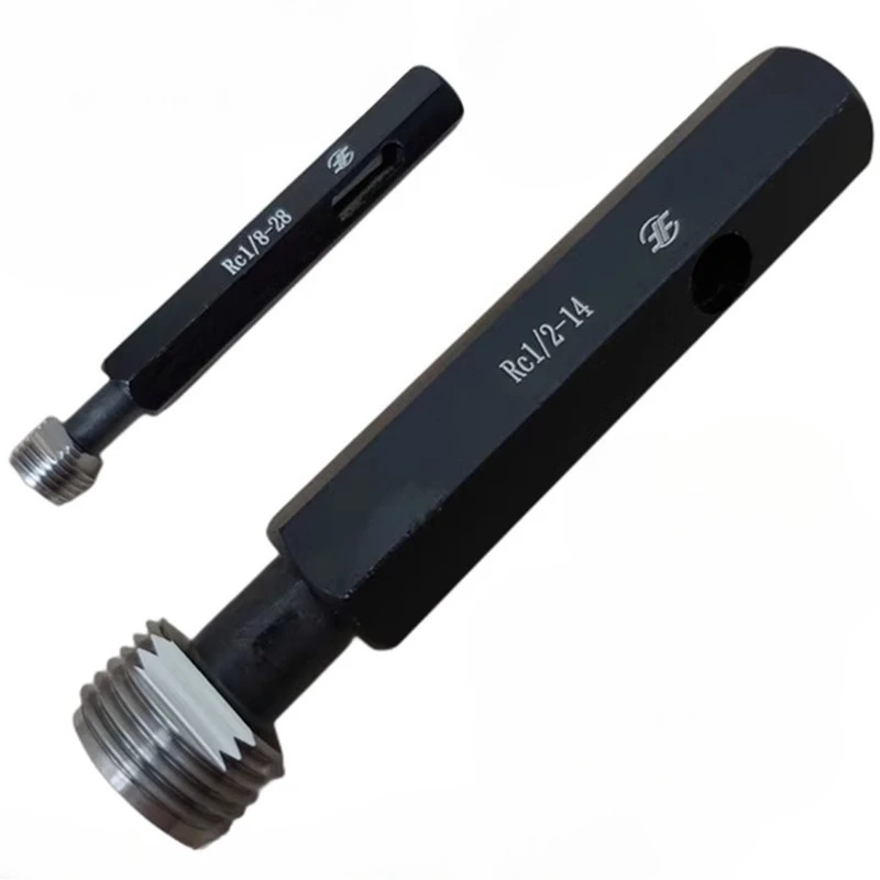 

BS21 Taper Pipe Thread Ring Plug Gauge Rc1/8 1/4 1/2 3/4-14 R2 Tooth Type 55 Degrees, Three-step Gauge Go and Nogo