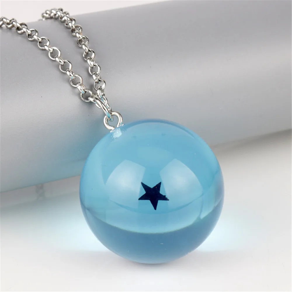 Anime Dragon Ball Z Son Goku Shenron Cross Necklaces Dragonball Crystal Ball Pendants Figure Model Toys Gift Cosplay Necklace