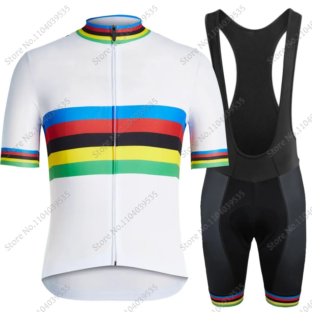 World Champion Team 2024 Cycling Jersey Set Men Summer Short Sleeve Clothing Road Bike Shirts Suit Bicycle Bib Shorts MTB Ropa