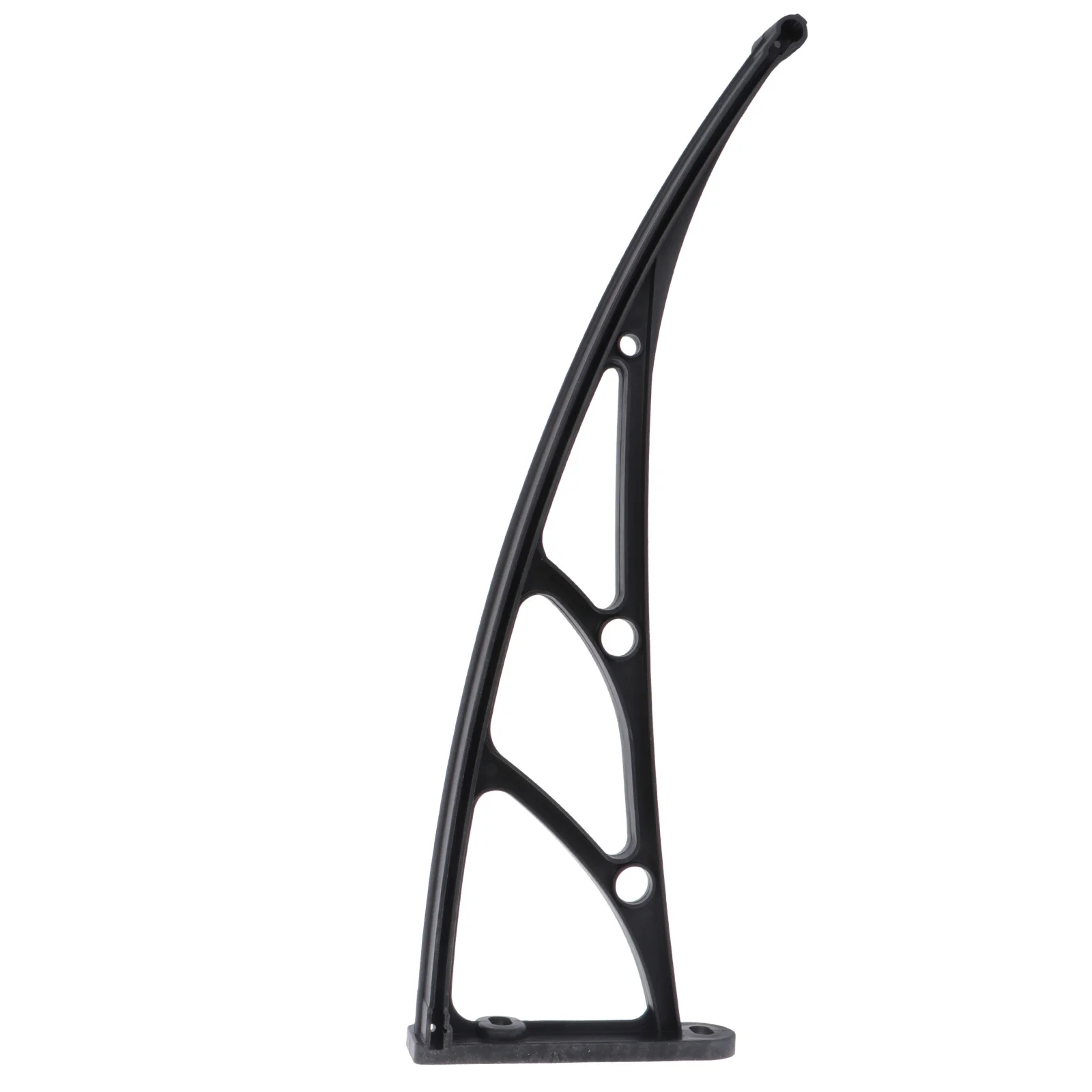 

Outdoor Balcony Awning Support Bracket Curve Shape Black 3mm Slot Width Oval Holes Rain Cover Holder Window Door