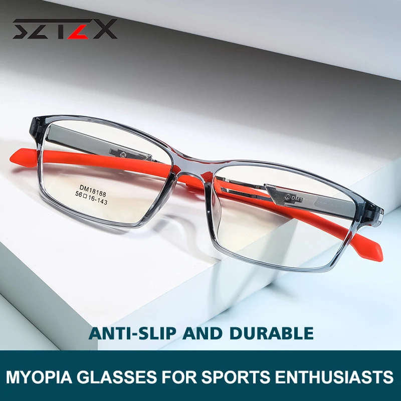 

SZTZX New Reading Anti Blue Light Glasses Men's Fashion Optical Prescription Myopia Glasses Trend Outdoor Photochromic Eyewear