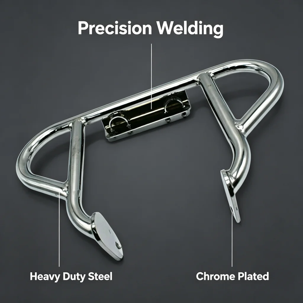 For Yamaha Virago XV250 1995 Motorcycle Spare Engine Guard Crash Bar Left Right Bumper Protector Silver