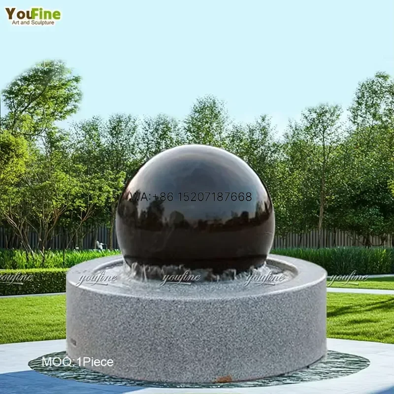 Wmwmnu Customized Size Hand Carved Modern Water Fountain Granite Fountain Balls for Garden Decor Outdoor Landscape Feature
