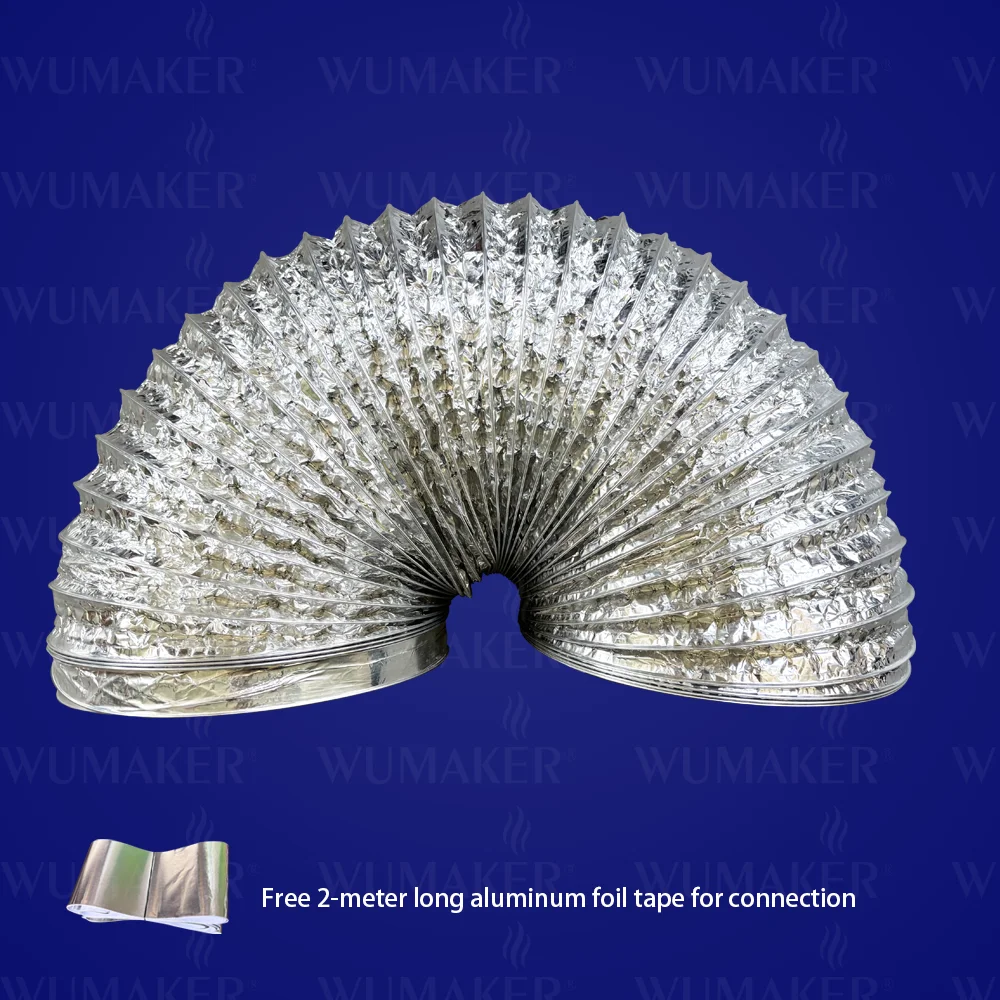 200/250/300/350/400/450 mm Encrypted Aluminum Foil Ventilation Pipe Scalable Smoke Tube Kitchen Outlet Bathroom Exhaust Fan Hose