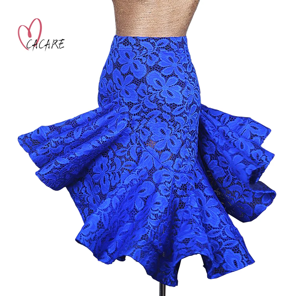 Full Lace Latin Dance Skirts Dress Dance Wear Woman Clothes Women\'s Stage Costume Outfits Flamenco Girls Salsa Dance D0325