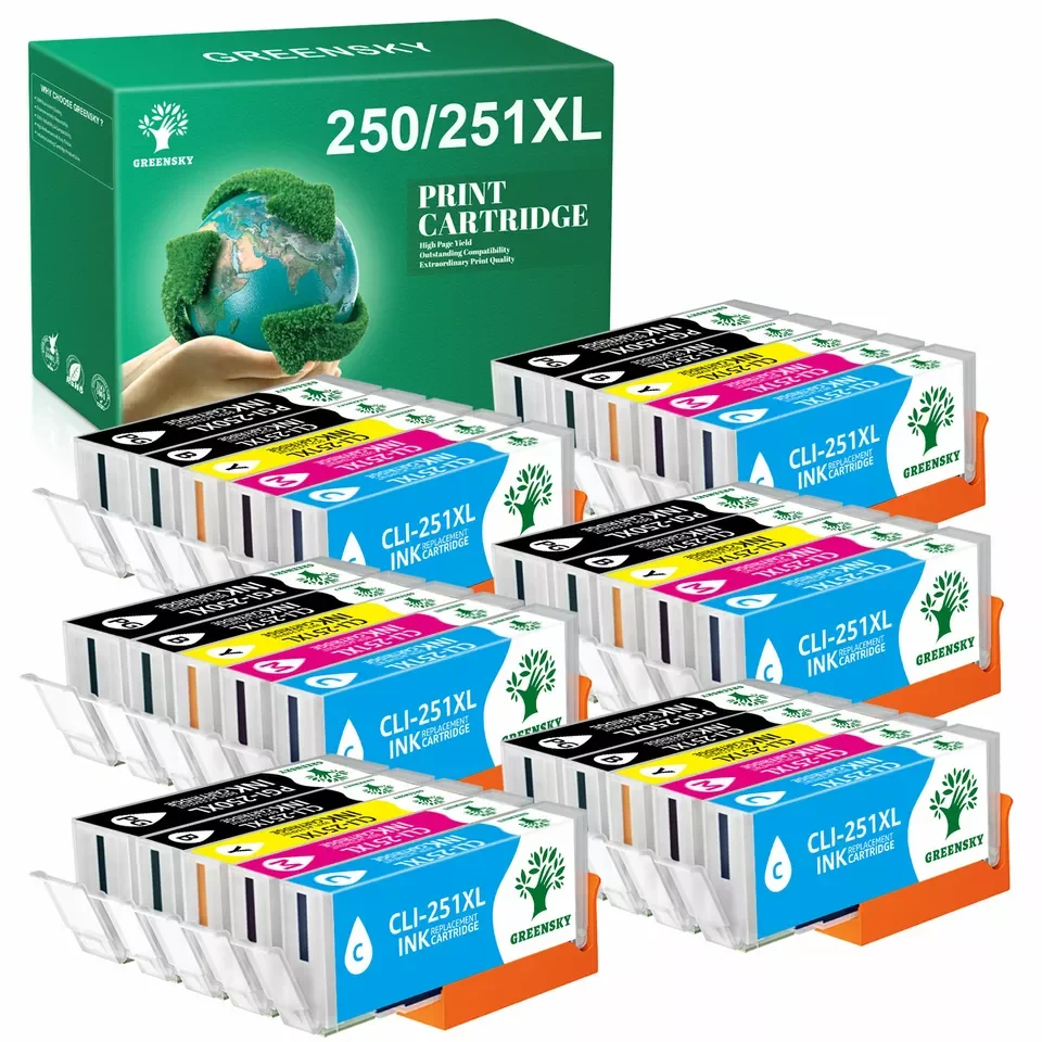 30pk PGI250XL CLI251XL Ink Set For Canon Pixma MG5420 MG5520 MG6320 MX722 MX922