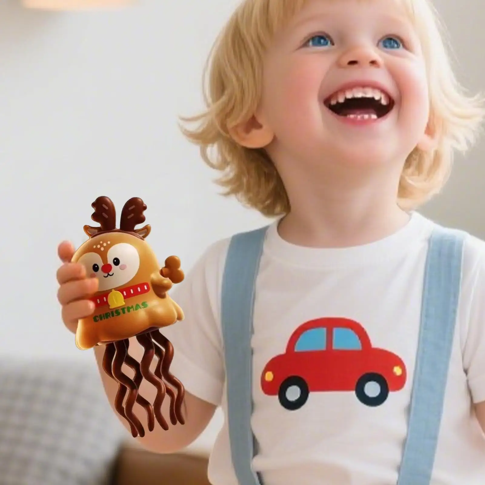 Nakręcana Tańcząca Ośmiornica, Świąteczne Zabawki Sensoryczne dla Niemowląt i Małych Dzieci, Interaktywne Zabawki Edukacyjne na Prezent na Wielkanoc, Urodziny lub jako Upominek na Przyjęcie