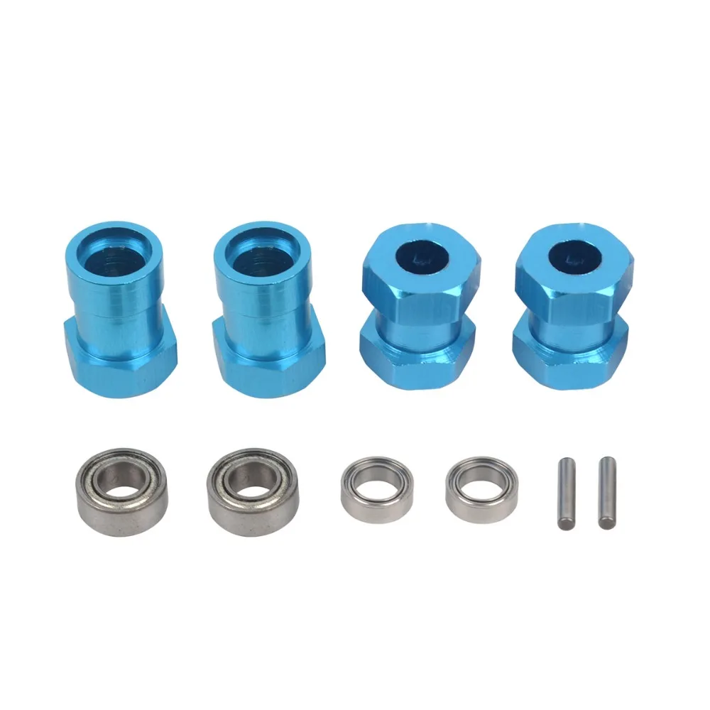 4pcs Aluminum Alloy 12mm HEX Adapter Suitable for TAMIYA Lunchbox CW-01/ ORV Monster Beetle/Big Foot