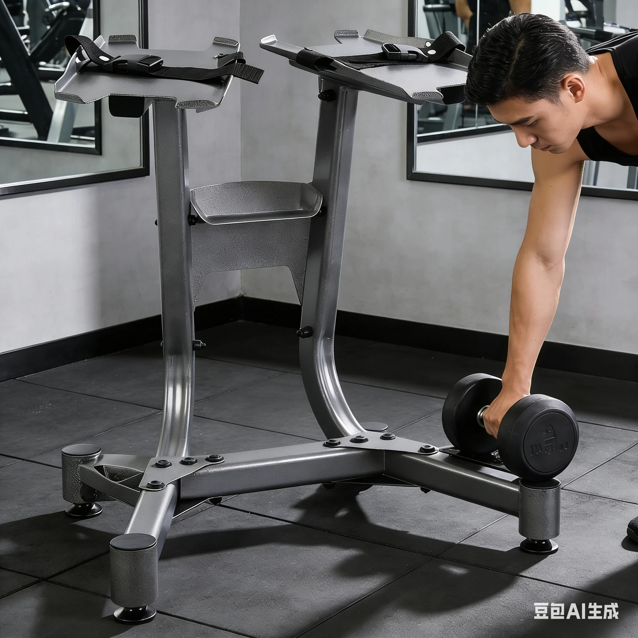 

SIHAO Dumbbell Stand Adjustable w/casters Weight Rack Weights Dumbbell Bracket Storage Rack Gym Dumbbell Stand