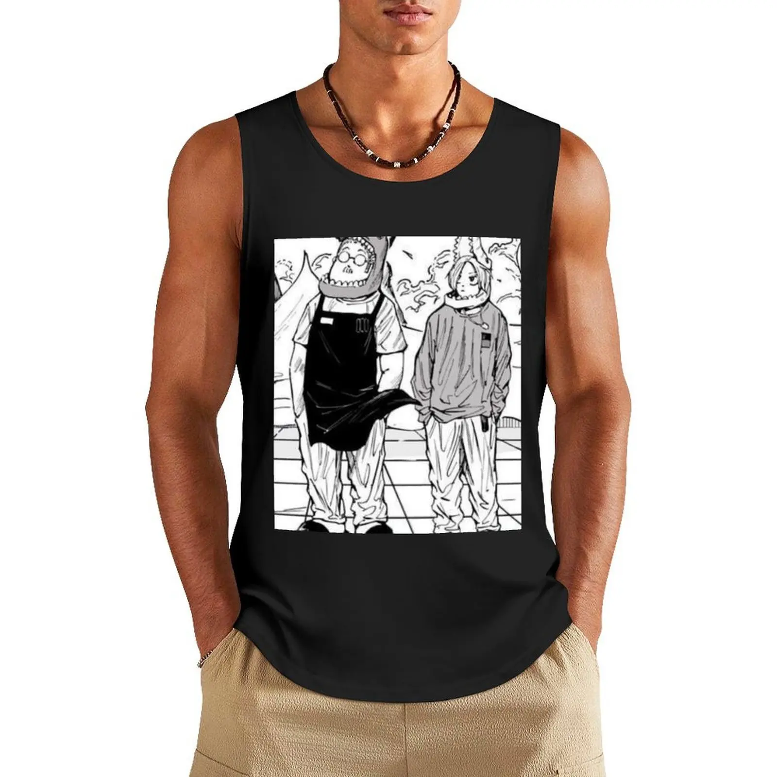 

Sakamoto Days Funny Artwork Tank Top t-shirts for men sleeveless gym shirts male bodybuilding men