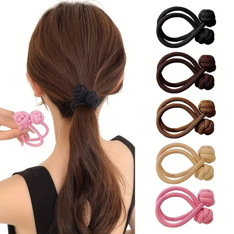 

High Ponytail Must - Have: Fashion Female Hair Accessories, Non - slip Durable Solid Color High Elastic Knotted Hair Rope