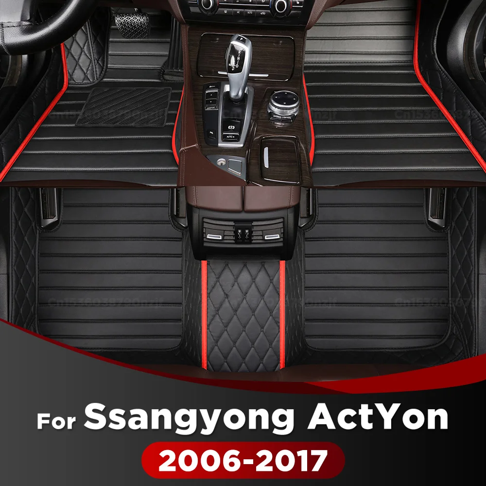 For Ssangyong ActYon 2006-2017 16 15 14 13 12 11 10 9 8 7 Car Floor Mats Custom Auto Foot Pads Carpet Cover Interior Accessories