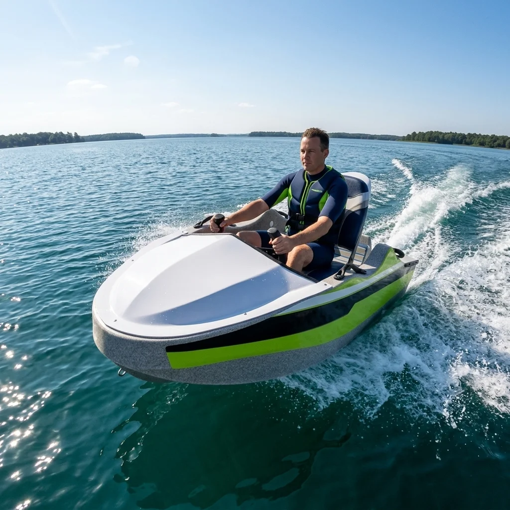 Wholesale Fast Speed Electric Water Kart Lithium Jet Ski Boat Single Seat Compact Fun Craft Green Go Karting Go-Kart