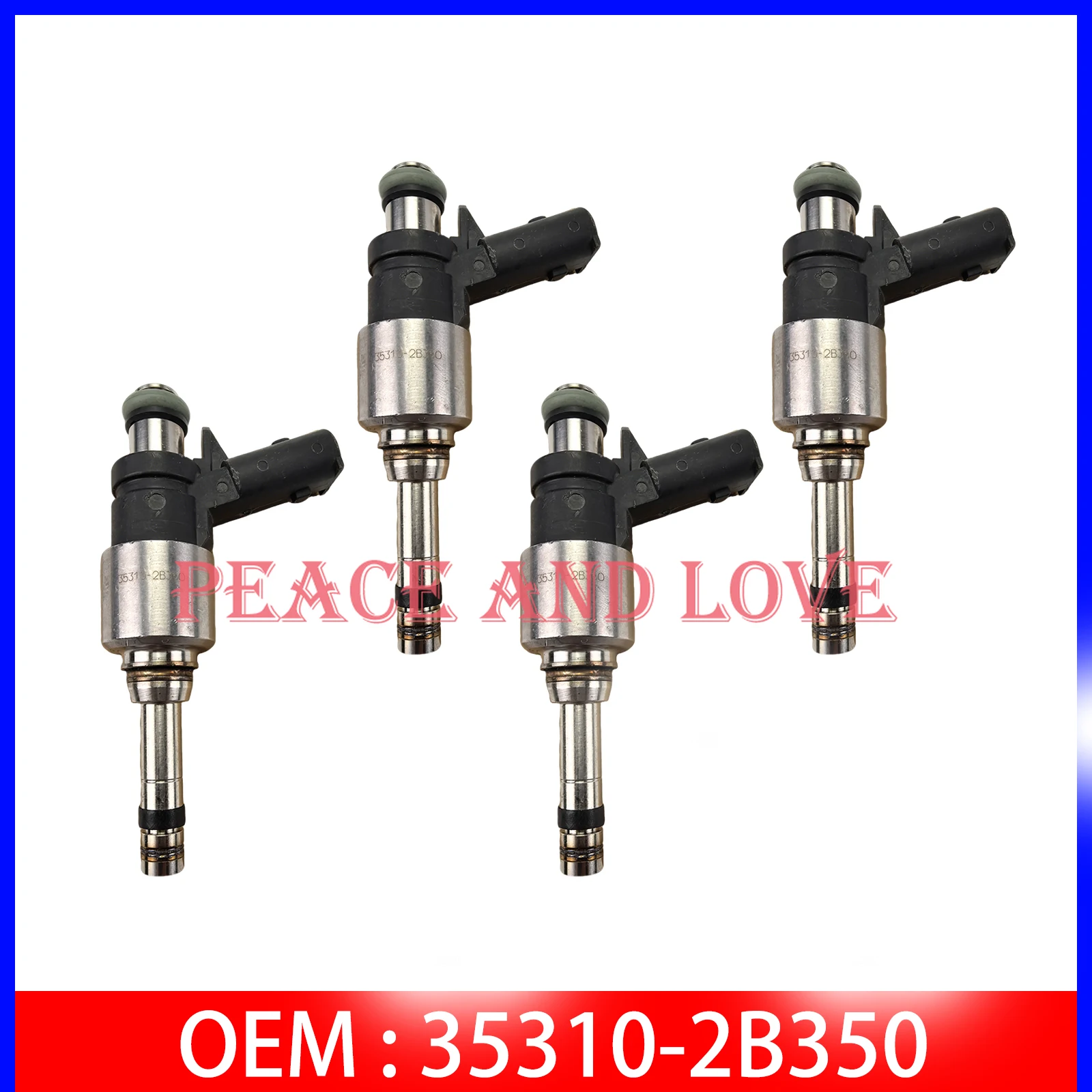 

4PCS NEW Fuel Injector 35310-2B350 353102B350 For 2017-2023 Hyundai Kia 1.6L Turbo