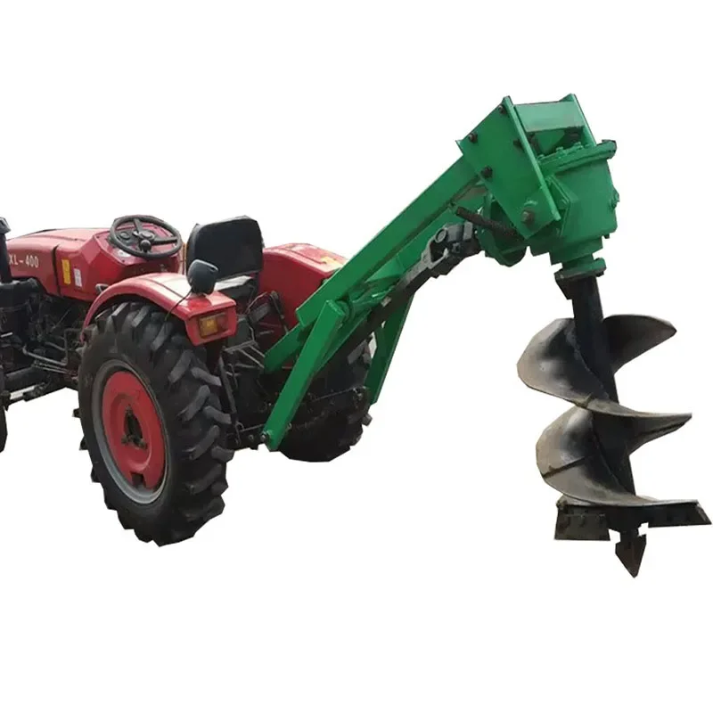 Factory Price Agricultural 40cm Cement Pole Four Wheeler Tractor Trenching Machine