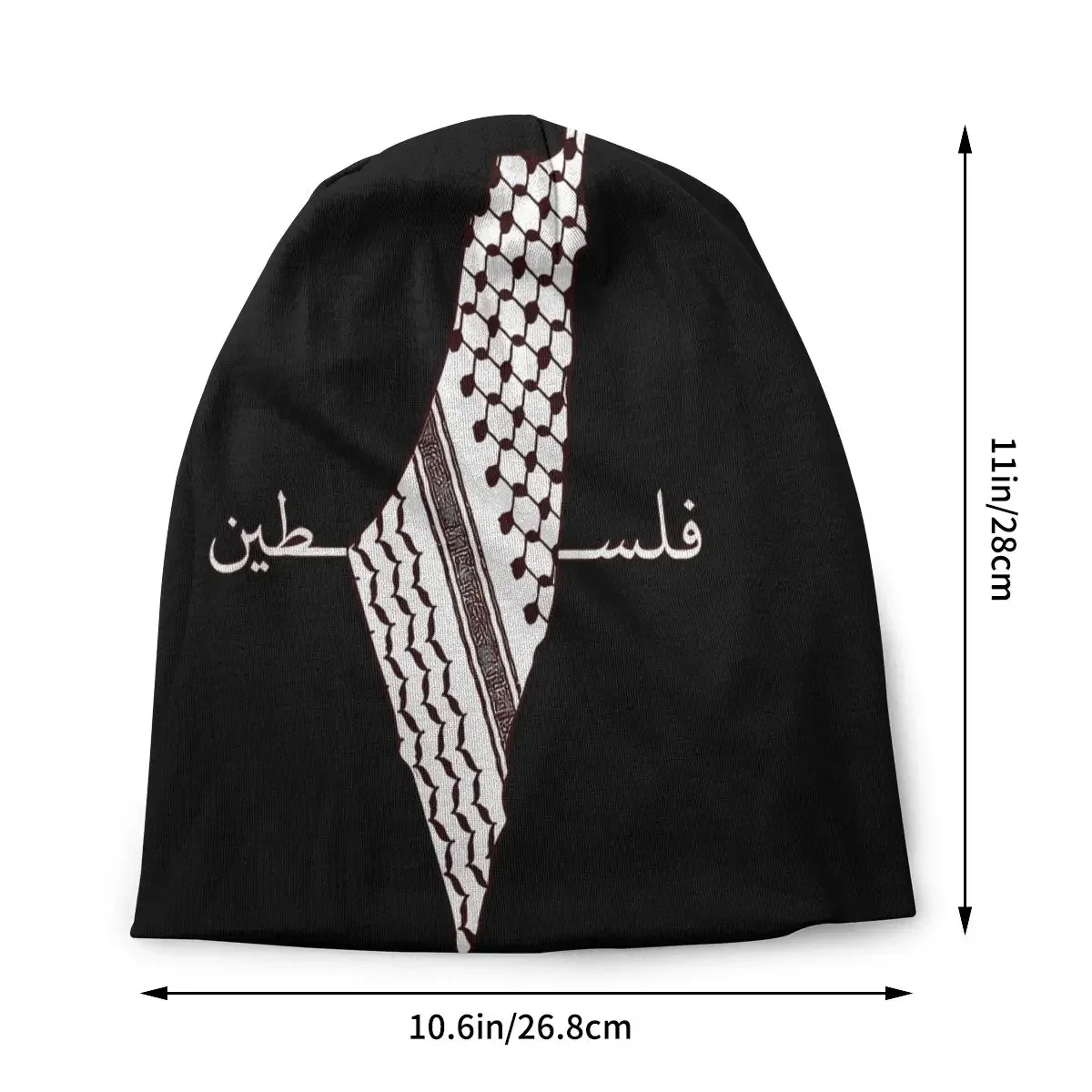 Skullies Beanies Fashion Hats Keffiyeh Map Arabic Scarf Shemagh Flag Bonnet Hipster Caps Men Women's Earmuffs