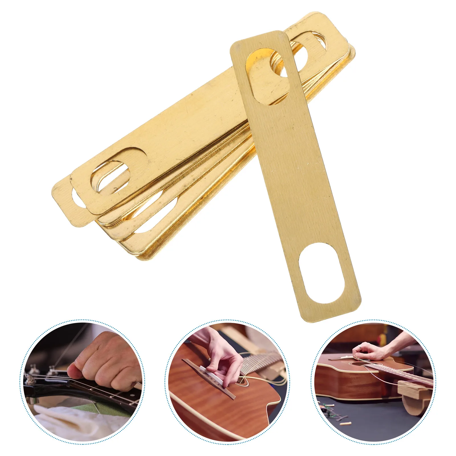 

10pcs Neck Bass Shims Brass Guitar Accessories Parts For Electric Guitar Repair Accessories Durable Thickened Shims